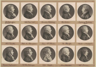 Saint-Mémin Sammlung von Porträts, Gruppe 33 von Charles B. J. Févret de Saint Mémin