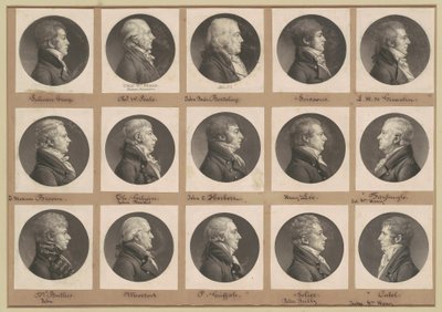 Saint-Mémin Sammlung von Porträts, Gruppe 37 von Charles B. J. Févret de Saint Mémin