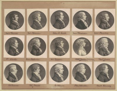 Saint-Mémin Sammlung von Porträts, Gruppe 38 von Charles B. J. Févret de Saint Mémin