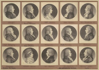 Saint-Mémin Sammlung von Porträts, Gruppe 6 von Charles B. J. Févret de Saint Mémin