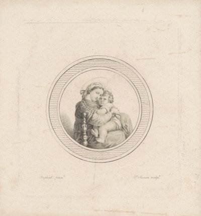 Madonna della Seggiola von Charles B. J. Févret de Saint Mémin, after Raphael