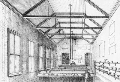 Chemielabor, Dulwich College, ca. 1870 von Charles Barry