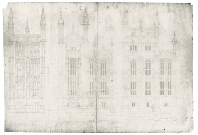Zeichnung für das Parlament, ca. 1836-40 von Charles Barry