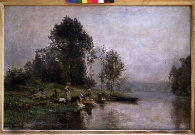 Nebliger Morgen an der Oise von Charles Beauverie