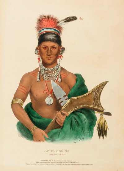 AP-PA-NOO-SE. SAUKIE HÄUPTLING, aus Geschichte der Indianerstämme Nordamerikas von Charles Bird King