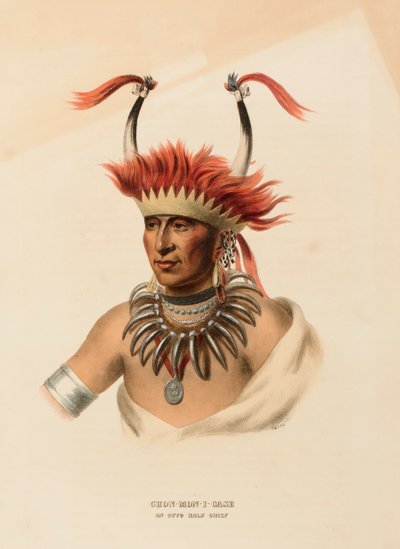CHON-MON-I-CASE. EIN OTTO HALBHÄUPTLING, aus Geschichte der Indianerstämme Nordamerikas von Charles Bird King