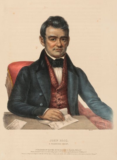 JOHN ROSS. Ein Cherokee-Häuptling, aus Geschichte der Indianerstämme Nordamerikas von Charles Bird King