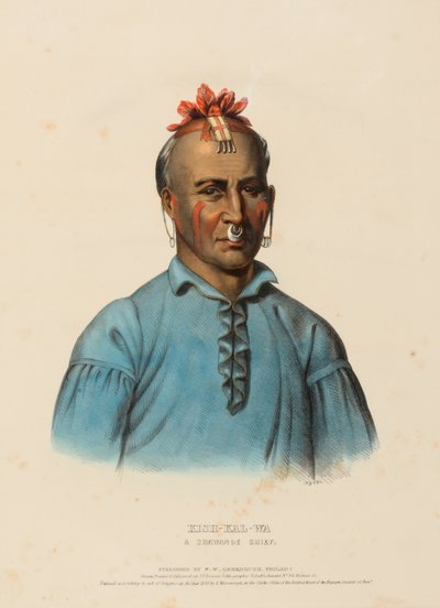 KISH-KAL-WA. Ein SHAWANOE-HÄUPTLING, aus Geschichte der Indianerstämme Nordamerikas von Charles Bird King
