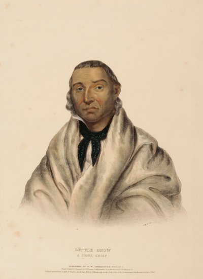 LITTLE CROW. EIN SIOUX-HÄUPTLING, aus Geschichte der Indianerstämme Nordamerikas von Charles Bird King
