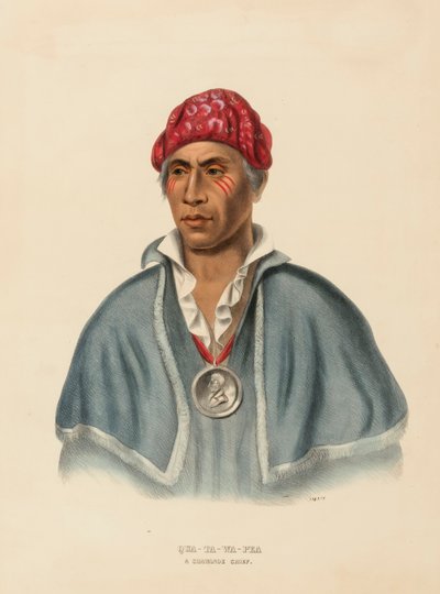 QUA-TA-WA-PLA. Ein SHAWANOE-HÄUPTLING aus der Geschichte der Indianerstämme Nordamerikas von Charles Bird King