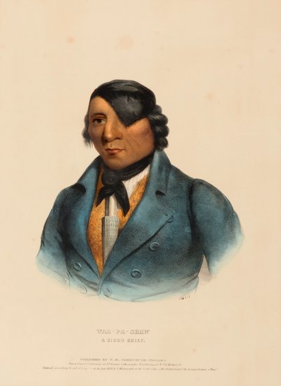 WAA-PA-SHAW. EIN SIOUX-HÄUPTLING, aus Geschichte der Indianerstämme Nordamerikas von Charles Bird King