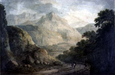 Landschaft: Ein felsiger Bach mit bewaldeten Ufern, 19. Jahrhundert von Charles Branwhite