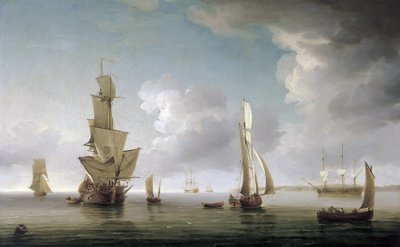 Navigation in der Themsemündung (England), große Vielfalt an Booten und Beschreibung der englischen Küste von Charles Brooking