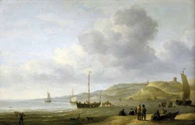 Szene am Ufer in der Nähe von Scheveningen (Holland) von Charles Brooking