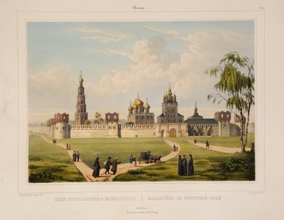 Ansicht des Nowodewitschi-Klosters in Moskau, 1840er Jahre von Charles Claude Bachelier