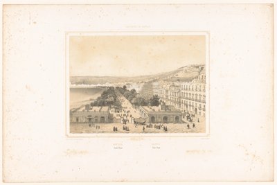 Blick auf die Villa Poggio Reale mit Baumallee in Neapel von Charles Claude Bachelier