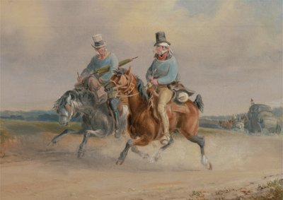 Reisegefährten oder Eine Szene auf der Straße in Frankreich von Charles Cooper Henderson
