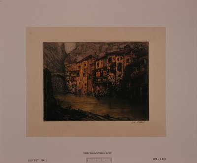 Pont-en-Royans (kleine Tafel) (Probedruck b) von Charles Cottet