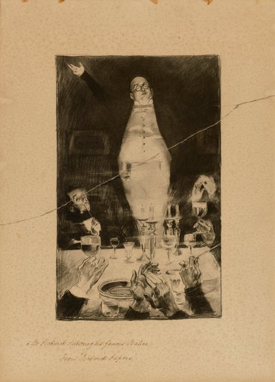 Mr. Pickwick hält seine berühmte Rede, aus "Pickwick Papers" von Charles Dana Gibson