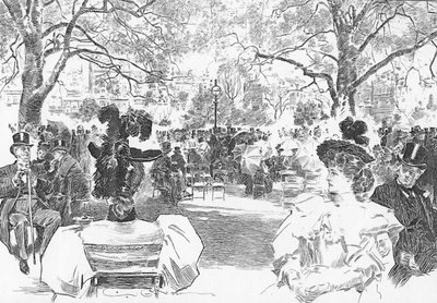 Sonntagnachmittag in der Nähe des Stanhope Gate, ca. 1897 von Charles Dana Gibson