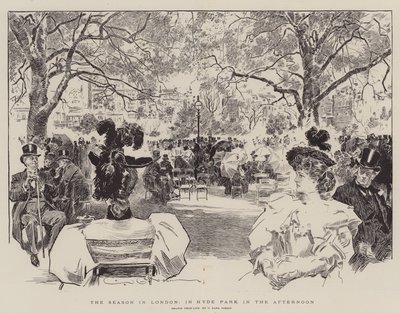 Die Saison in London, am Nachmittag im Hyde Park von Charles Dana Gibson