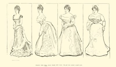 Das Mädchen, das eine schmale Taille wollte von Charles Dana Gibson