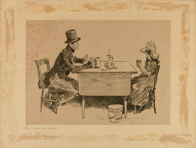 Tom Pinch und seine Schwester, aus "Martin Chuzzlewit" von Charles Dana Gibson