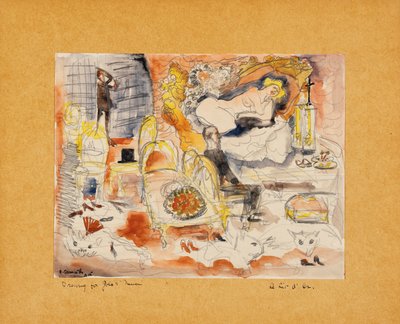 Graf Muffat entdeckt Nana mit dem Marquis de Chouard von Charles Demuth