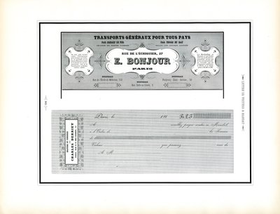 Muster für Geschäftsdokumente eines Transportunternehmens von Charles Derriey