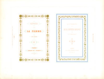 Dekorative Buchtitelseitenrahmen für französische Literatur von Charles Derriey