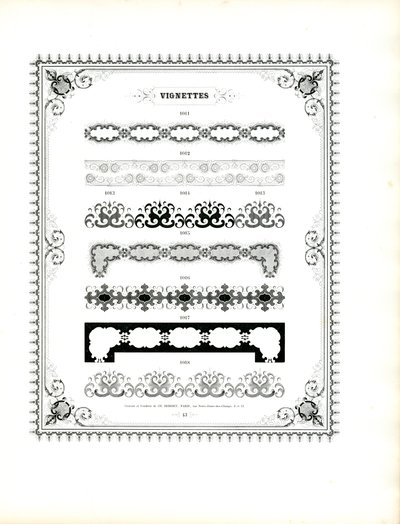 Dekorative Kettenmuster und ornamentale Rahmen von Charles Derriey