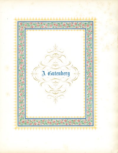 Dekorativer floraler Rahmen mit kalligraphischer Inschrift von Charles Derriey