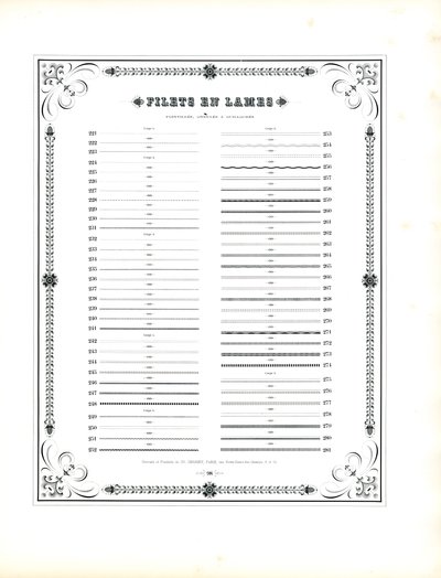 Gepunktete und wellenförmige Linienelemente - Filets en Lames von Charles Derriey