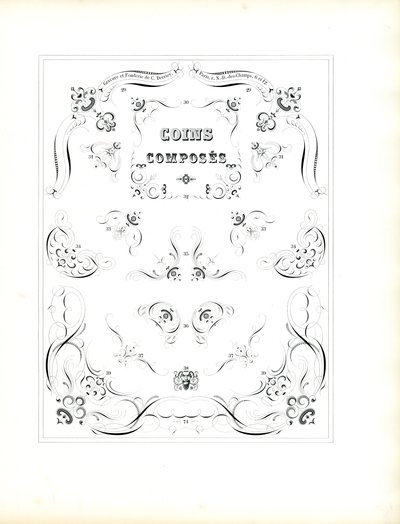 Elegante Eckelemente für gehobenen Druck von Charles Derriey