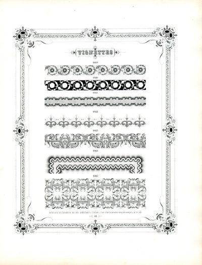 Elegante ornamentale Muster für Luxusdrucke von Charles Derriey