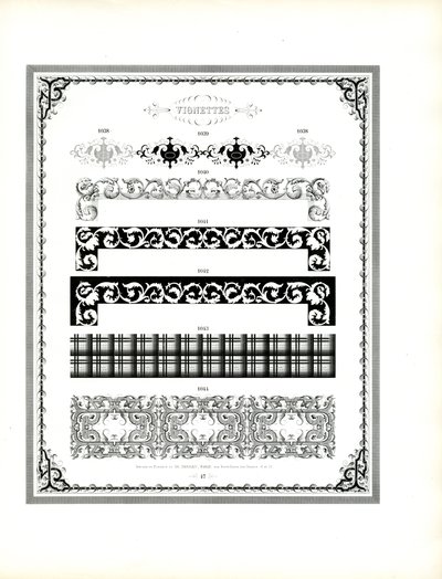 Elegante Vignetten für hochwertigen Rahmen-Druck von Charles Derriey
