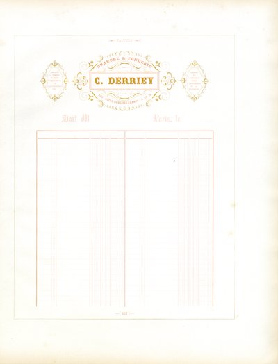 Goldener Briefkopf von Maison C. Derriey von Charles Derriey