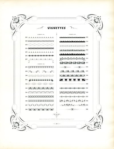 Zierleisten und dekorative Elemente von Charles Derriey