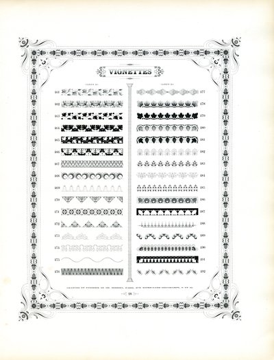 Ornamentale Ränder und Vignetten, Corps 20 (Fortsetzung) von Charles Derriey