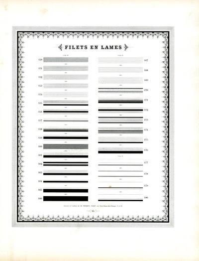Typografische Linienelemente - Filets en Lames von Charles Derriey
