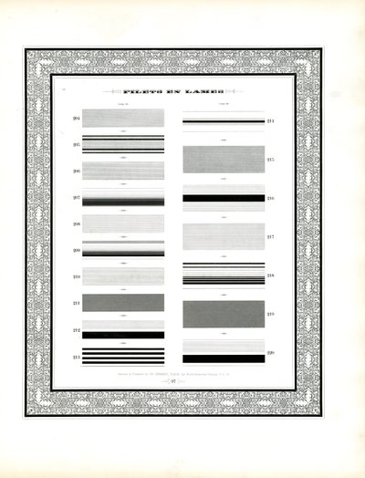 Typografische Linienelemente - Filets en Lames, Dritte Serie von Charles Derriey