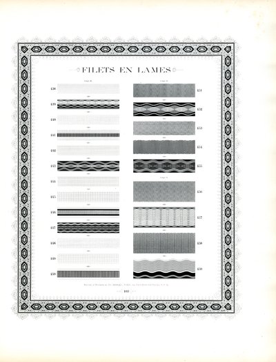 Typografische Musterregeln mit ovalem Rahmen von Charles Derriey