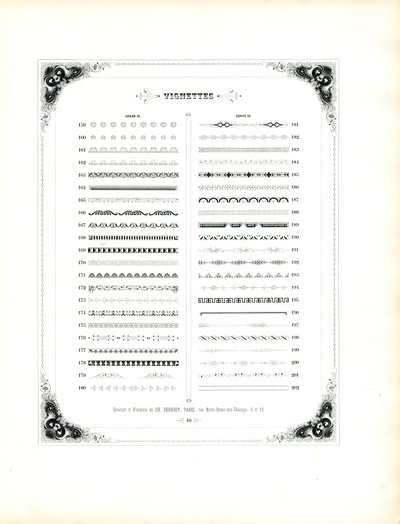 Vignetten-Musterkatalog Blatt 4 von Charles Derriey
