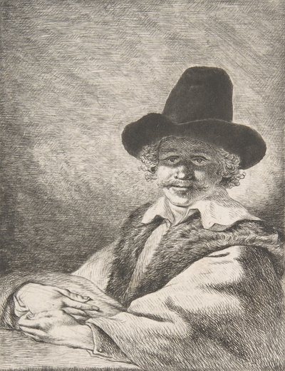 Porträt eines sitzenden Mannes mit Hut, 1782 von Charles Echard