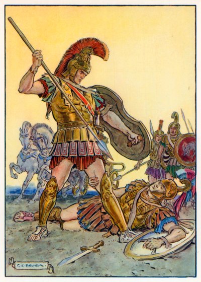 "Umarme nicht meine Knie, niederträchtiger Hund!" von Charles Edmund (after) Brock