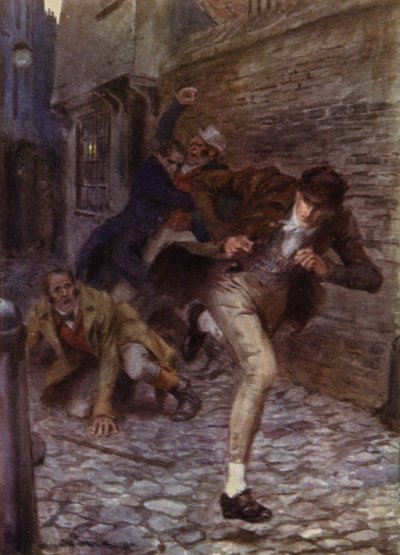 Illustration für The Amateur Gentleman von Jeffery Farnol von Charles Edmund (after) Brock