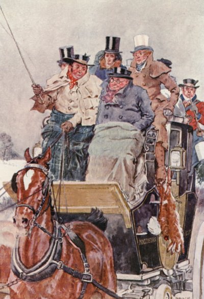 Illustration für Die Pickwickier von Charles Dickens von Charles Edmund (after) Brock