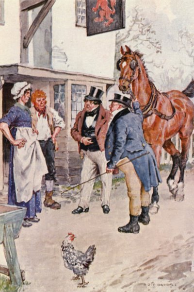 Illustration für Die Pickwickier von Charles Dickens von Charles Edmund (after) Brock