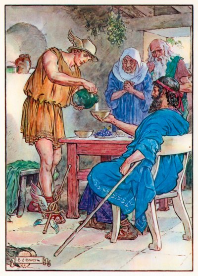 Die gute Frau konnte ihren Augen kaum trauen von Charles Edmund (after) Brock