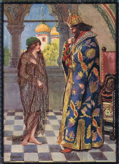 Titelillustration aus Kindererzählungen aus rumänischen Legenden von Moses Gaster von Charles Edmund Brock